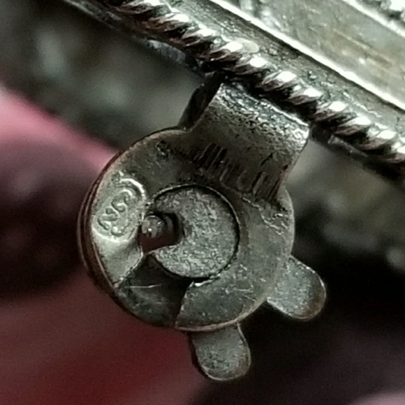 Relisted -Vintage Eilat stone brooch pin silver filigree Israel - Picture 7 of 7